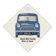 Morris Mini Traveller (Wood) 1960-67 Car Window Hanging Sign